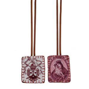 Escapulário Nossa Senhora do Carmo em tecido - Tamanho 5.5 cm