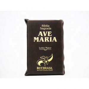 Bíblia Ave Maria Logo da RCCBRASIL Letra Maior com Zíper