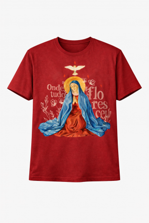 Camiseta Nossa Senhora de Pentecostes - Bordô
