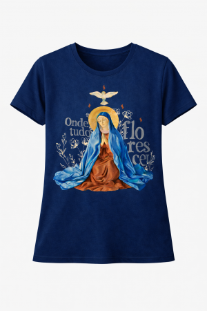 Babylook Nossa Senhora de Pentecostes - Marinho