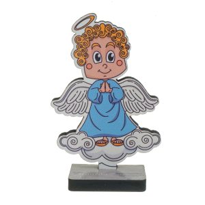 Enfeite Infantil do Anjo da Guarda com pedestal - Azul