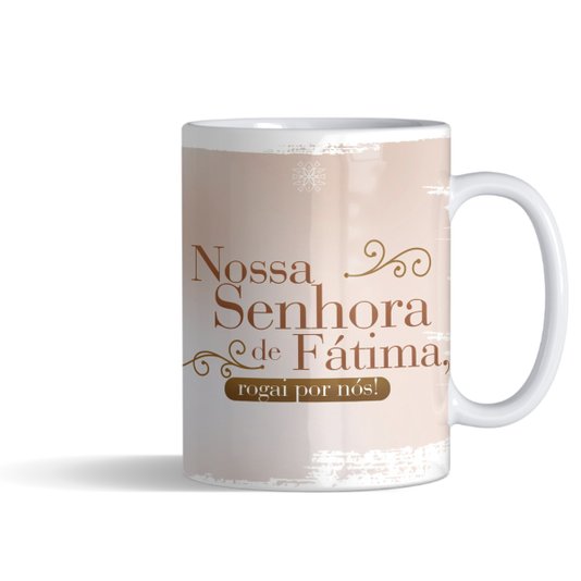 Caneca de porcelana de Nossa Senhora de Fátima - Imagem 2
