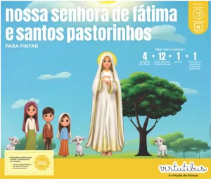 Nossa Senhora de Fátima e Santos Pastorinhos para pintar