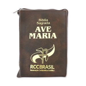 Bíblia Ave Maria Logo RCCBRASIL - Média Zíper