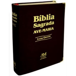 Bíblia Ave Maria Letra Grande - Capa Preta