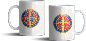 Caneca de porcelana Medalha de São Bento